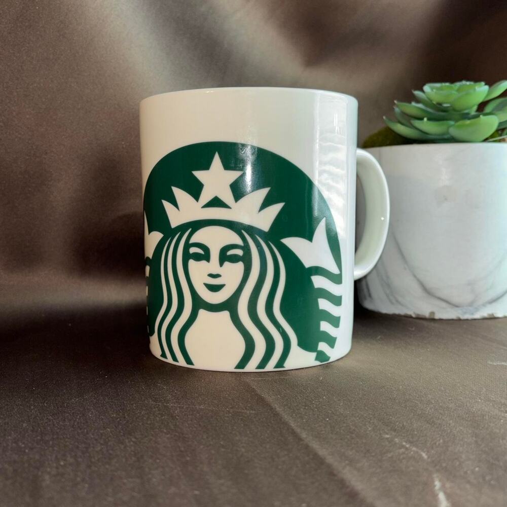 Starbucks Jumbo 28 Oz Green Siren Logo Ceramic Coffee Mug Oversized